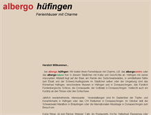 Tablet Screenshot of albergo-huefingen.info